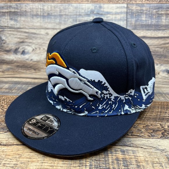 NFL Denver Broncos Mens Baseball Hat Navy Snapback Adjustable 59Fifty Football - Picture 7 of 8